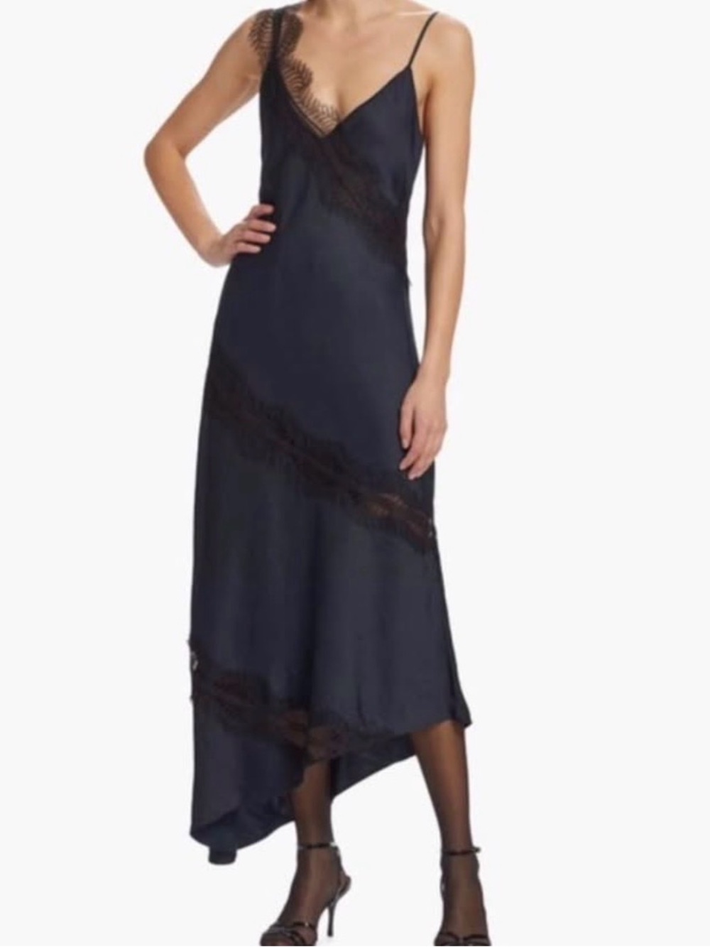 NWT House of Harlow Asymmetrical Slip Dress